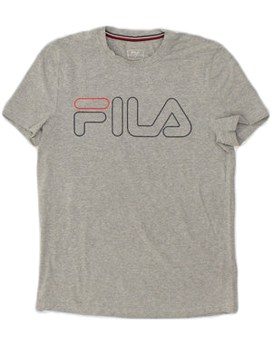 FILA Mens Graphic T-Shirt Top Small Grey Cotton | Vintage