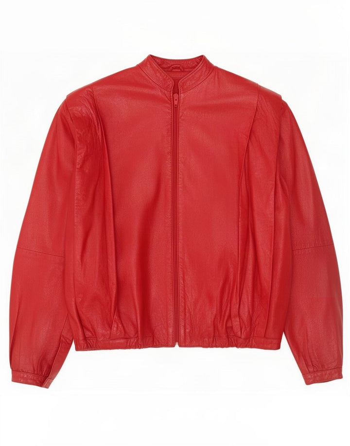 Beged-Or Womens Leather Jacket UK 16 Large Red