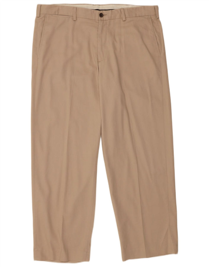 EDDIE BAUER Mens Straight Chino Trousers W38 L30 Beige Cotton
