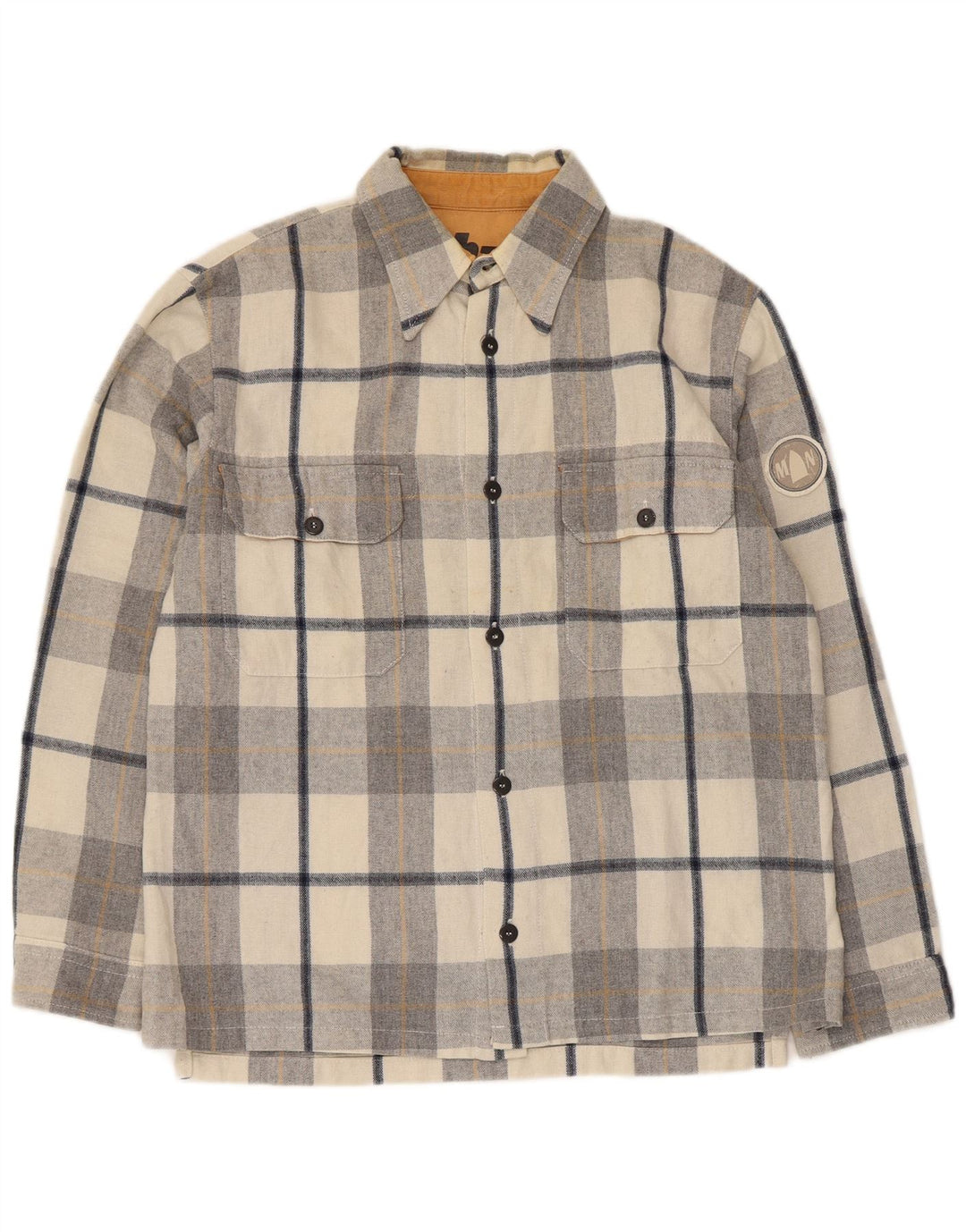 Murphy & Nye Mens Flannel Shirt Small Multicoloured Check Acrylic