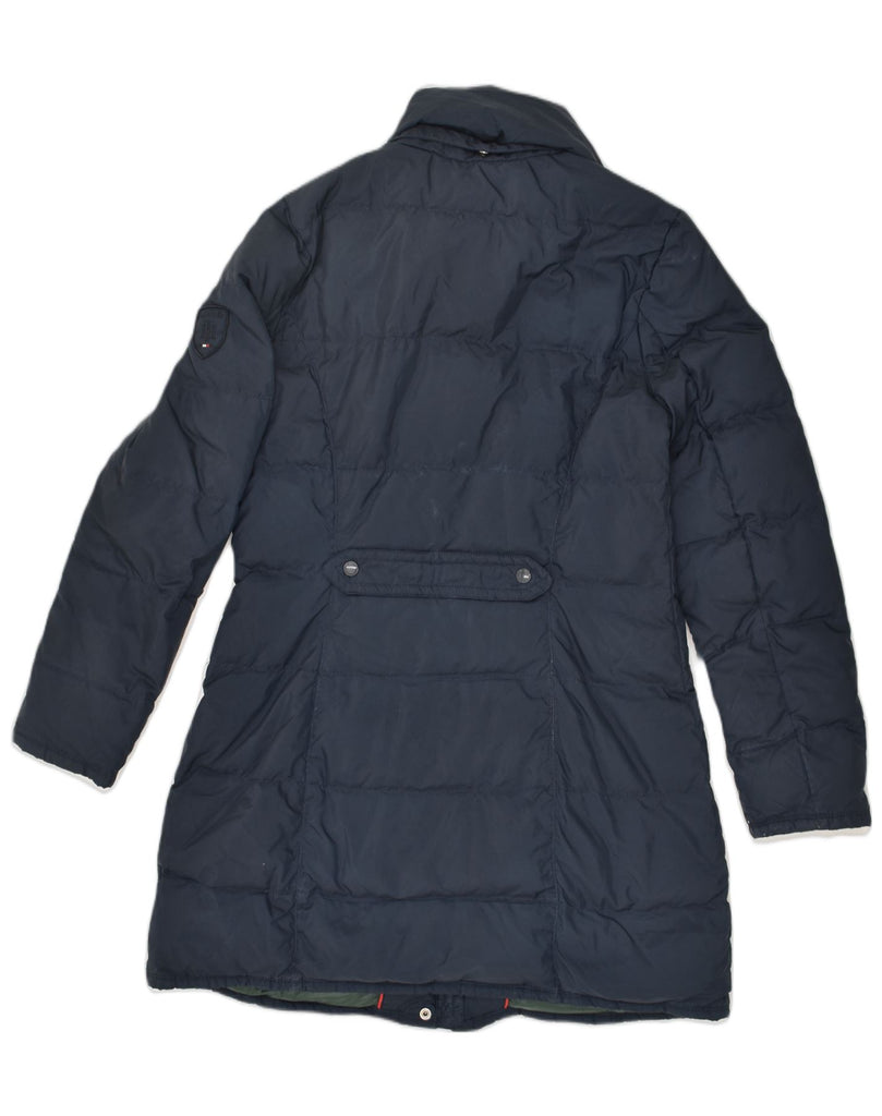 TOMMY HILFIGER Womens Padded Coat UK 12 Medium Navy Blue Polyester | Vintage Tommy Hilfiger | Thrift | Second-Hand Tommy Hilfiger | Used Clothing | Messina Hembry 