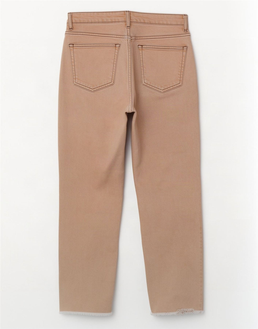 Topshop Womens Cropped Jeans W26 L25 Beige Cotton