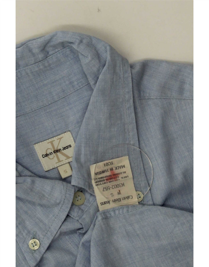 Calvin Klein Jeans Mens Shirt Small Blue Cotton