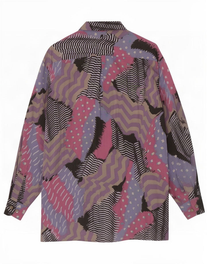 Vintage Mens Abstract Pattern Shirt Size 40 Medium Multicoloured Viscose