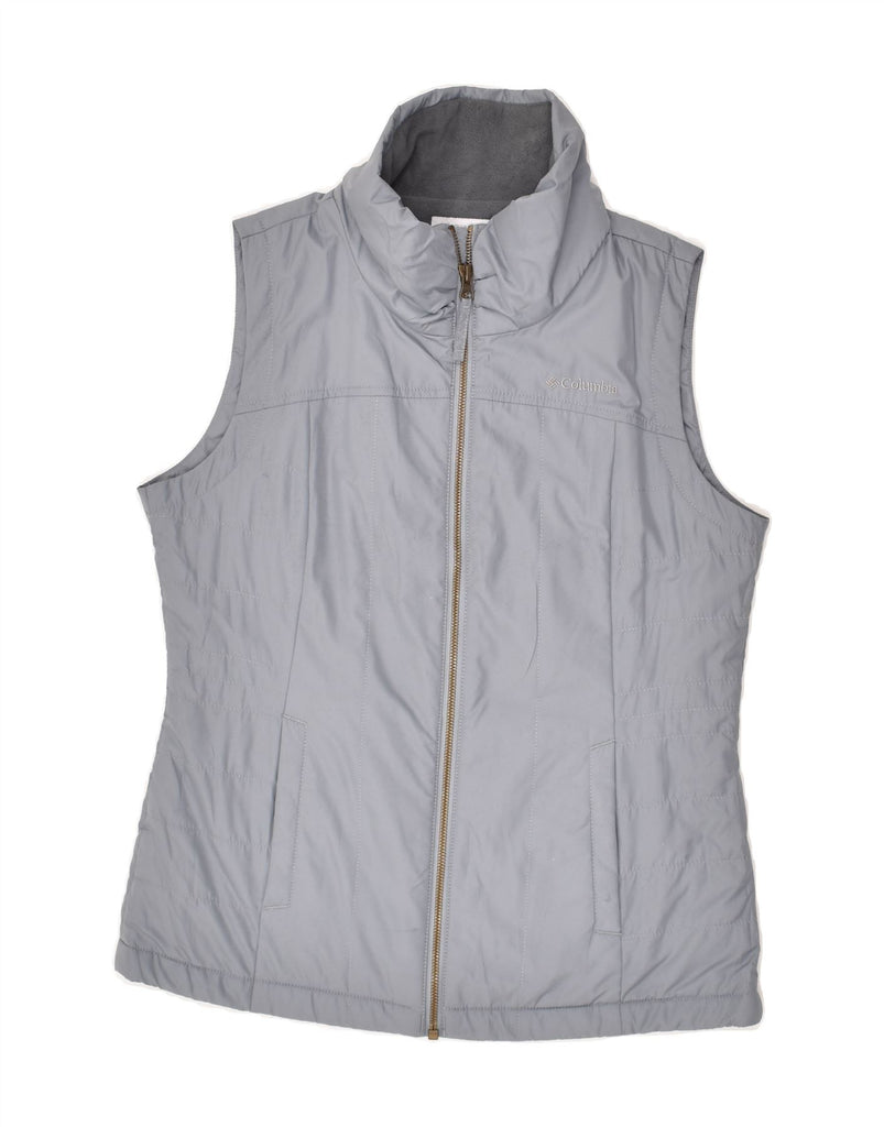 COLUMBIA Womens Gilet UK 10 Small Grey Polyester | Vintage Columbia | Thrift | Second-Hand Columbia | Used Clothing | Messina Hembry 