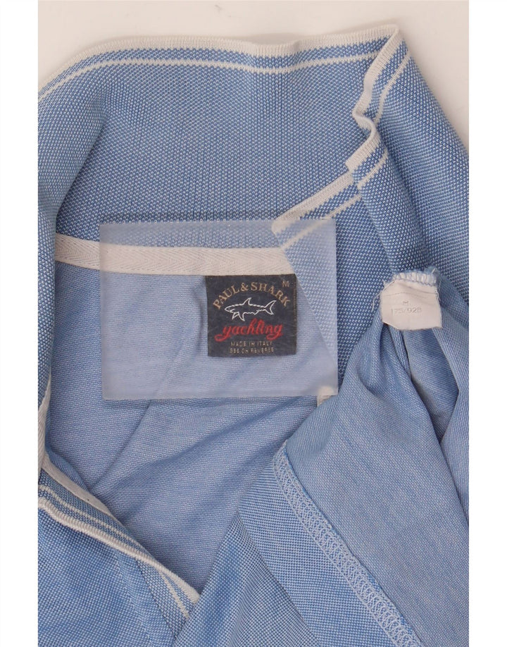Paul & Shark Mens Polo Shirt Medium Blue Flecked