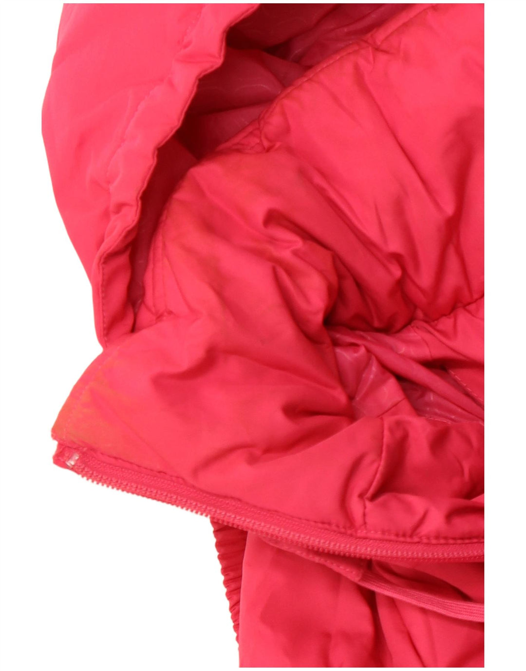 NIKE Womens Graphic Hooded Padded Jacket UK 10/12 Medium Pink Polyester