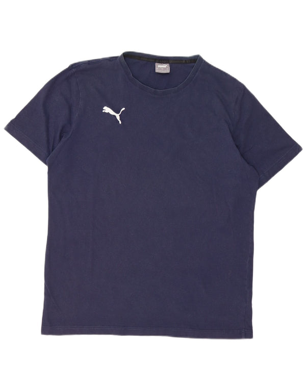 Puma Mens T-Shirt Top Large Navy Blue Cotton
