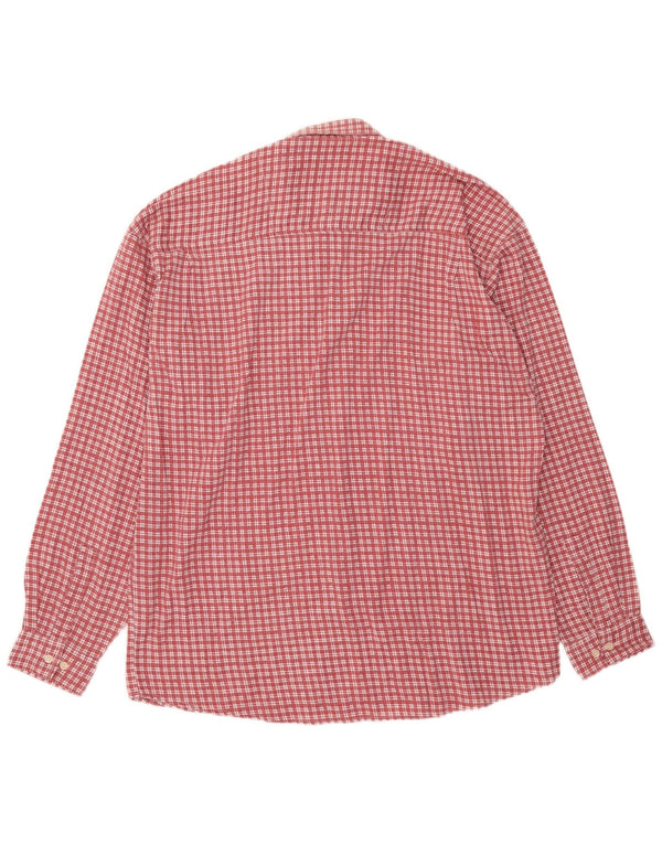 Lerros Mens Flannel Shirt 2XL Red Check Cotton