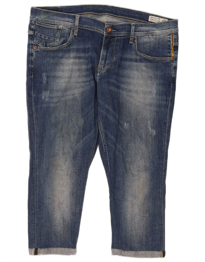 Meltin' Pot Womens Capri Jeans W38 L22 Blue Cotton