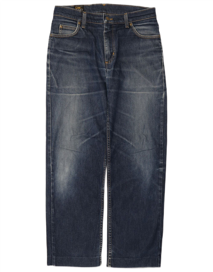 Lee Mens Brooklyn Straight Jeans W32 L30 Blue Cotton