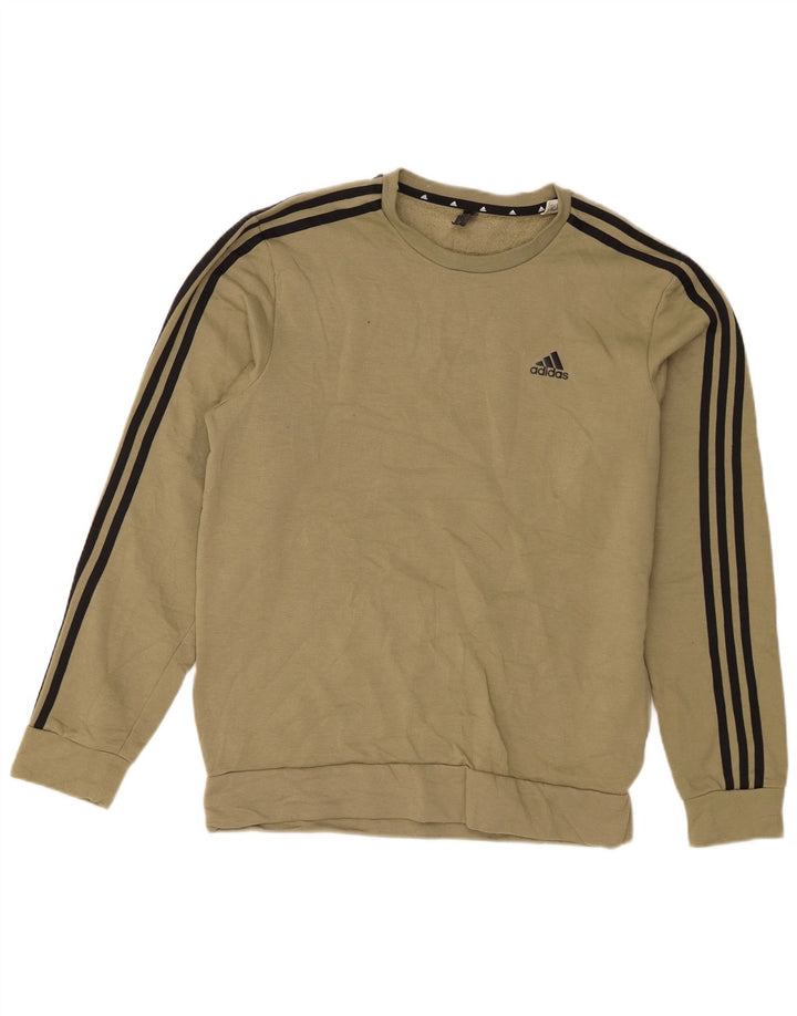 Adidas Mens Primegreen Sweatshirt Jumper Medium Khaki Polyester