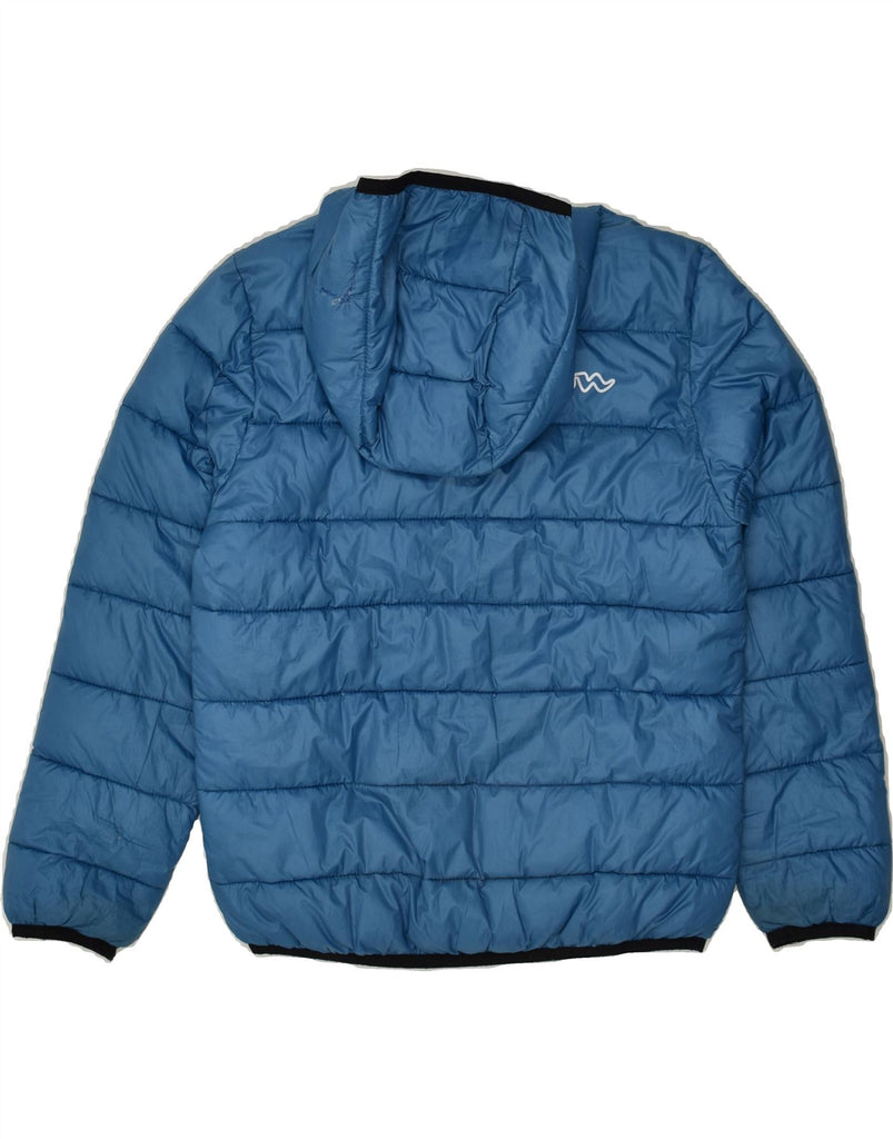 CHAMPION Boys Graphic Hooded Padded Jacket 9-10 Years Medium Blue | Vintage Champion | Thrift | Second-Hand Champion | Used Clothing | Messina Hembry 