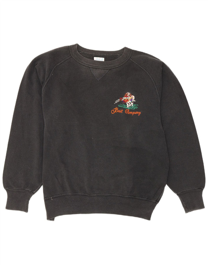 Best Company Mens Sweatshirt Jumper Large Black Cotton