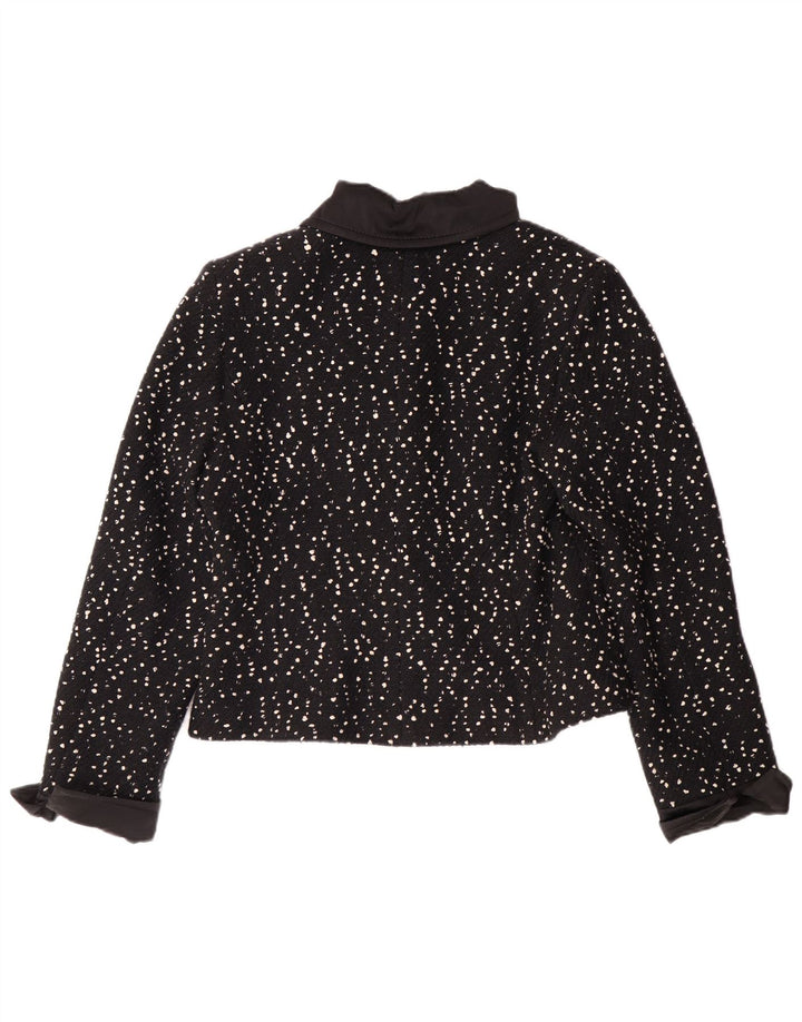 RENATO BALESTRA Womens Bolero Jacket IT 44 Medium Black Flecked Wool