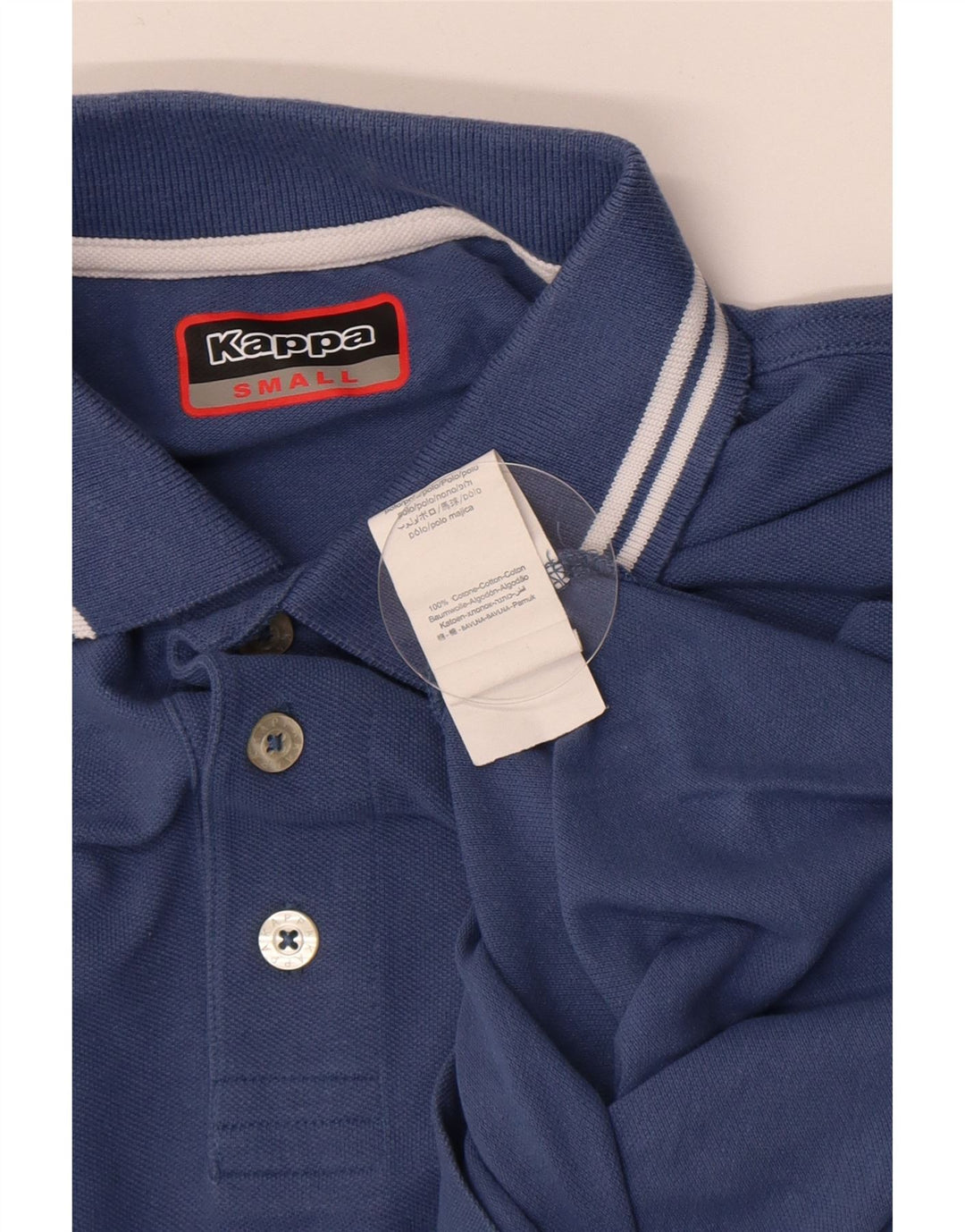 Kappa Mens Polo Shirt Small Blue Cotton