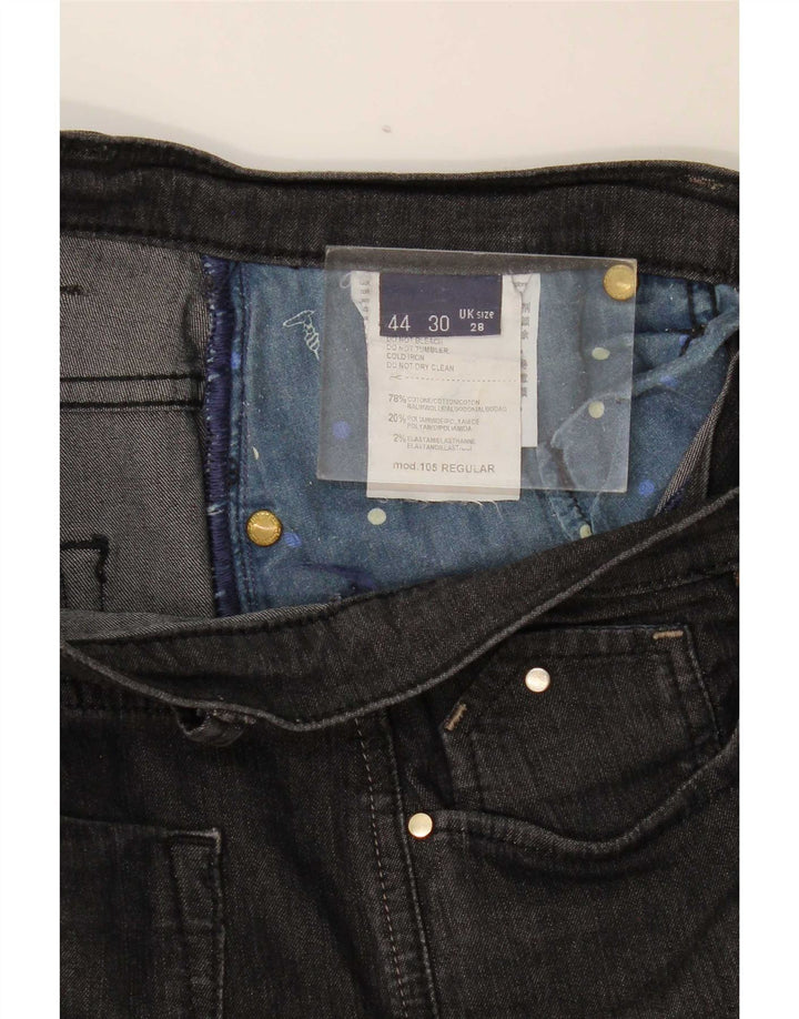 Trussardi Womens Straight Jeans IT 44 Medium W28 L28 Grey Cotton