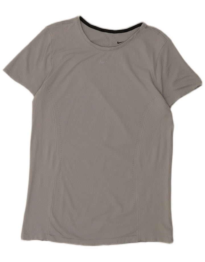 NIKE Mens Dri Fit Slim Fit T-Shirt Top 2XL Grey