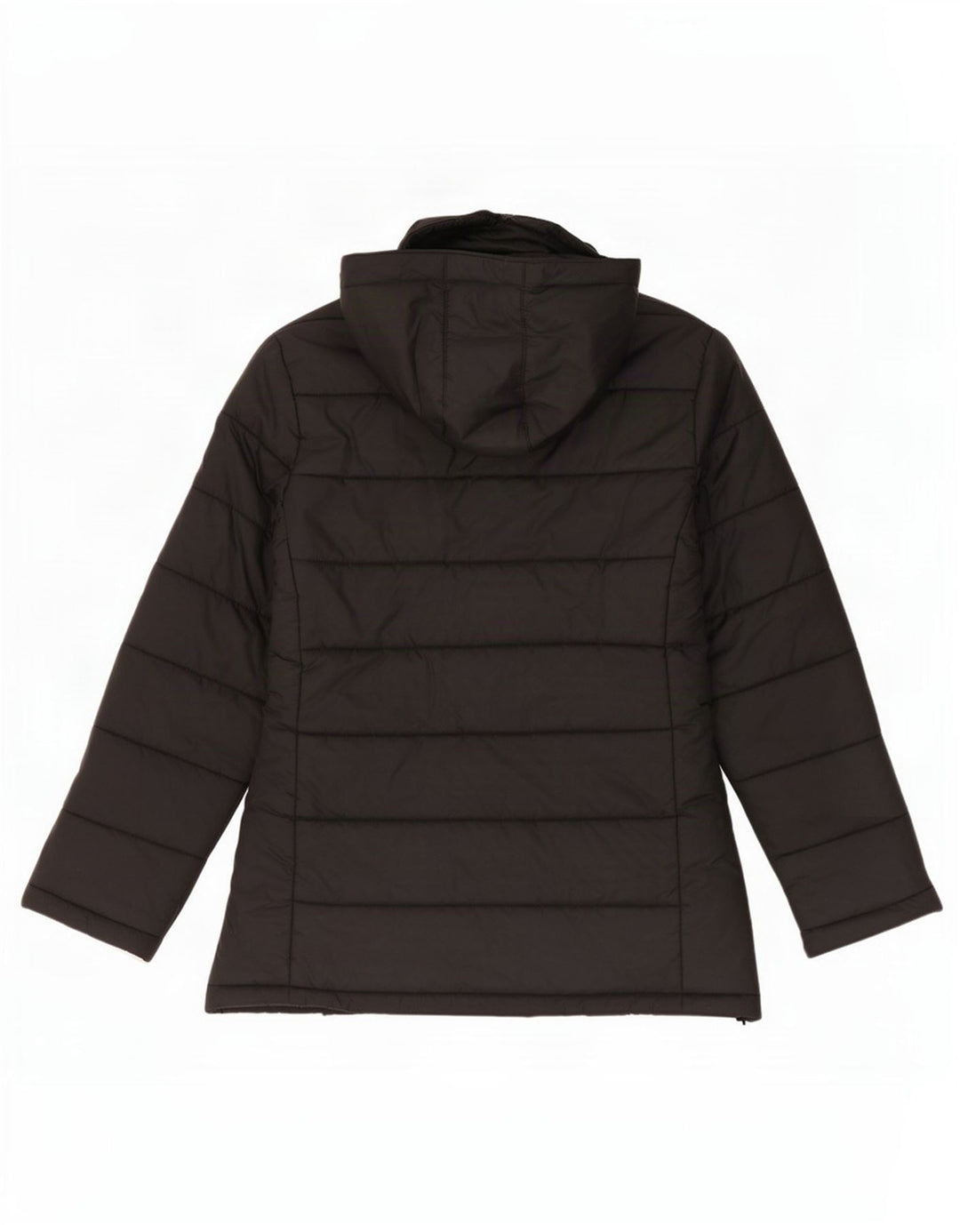 Zara Womens Hooded Padded Jacket UK 14 Medium Black Nylon