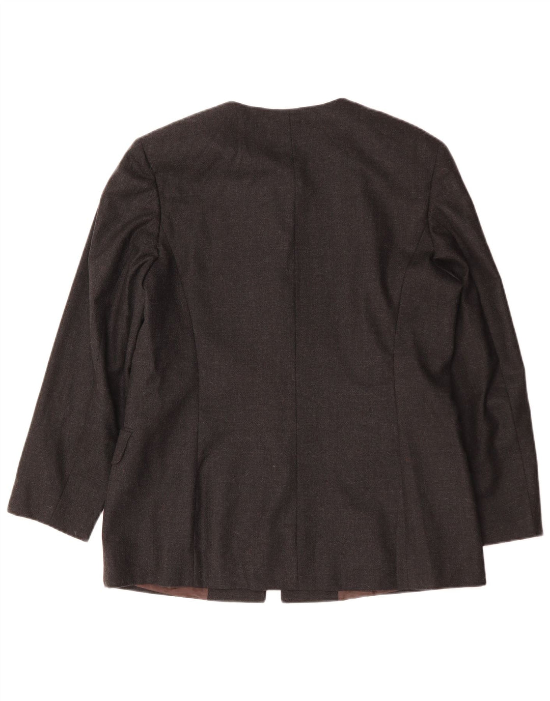 Vintage Womens Longline 4 Button Blazer Jacket IT 48 XL Grey Wool