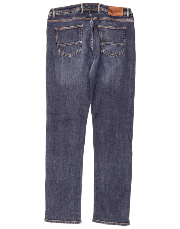 Massimo Dutti Mens Casual Fit Slim Jeans EU 42 Large W32 L33 Blue Cotton