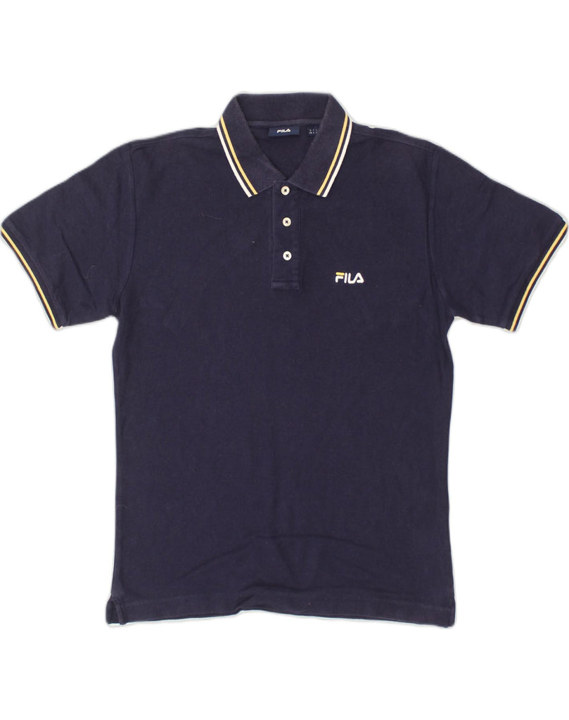 FILA Mens Polo Shirt Small Navy Blue Cotton | Vintage Fila | Thrift | Second-Hand Fila | Used Clothing | Messina Hembry 