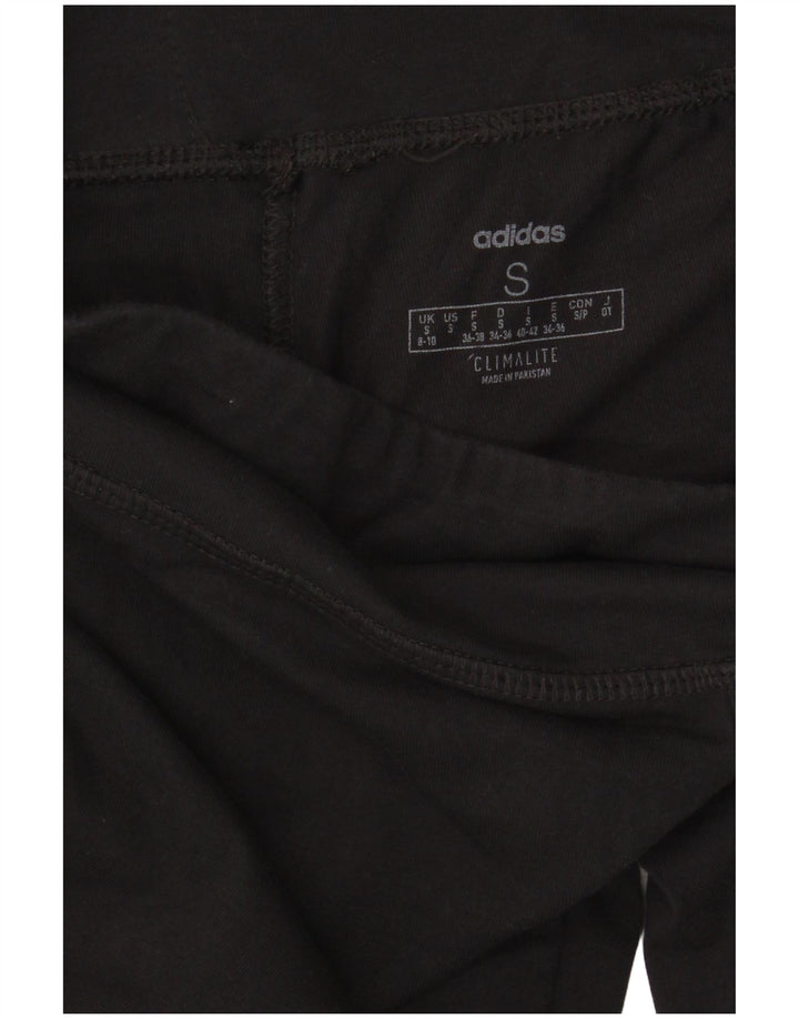 ADIDAS Womens Climalite Graphic Leggings UK 8/10 Small  Black