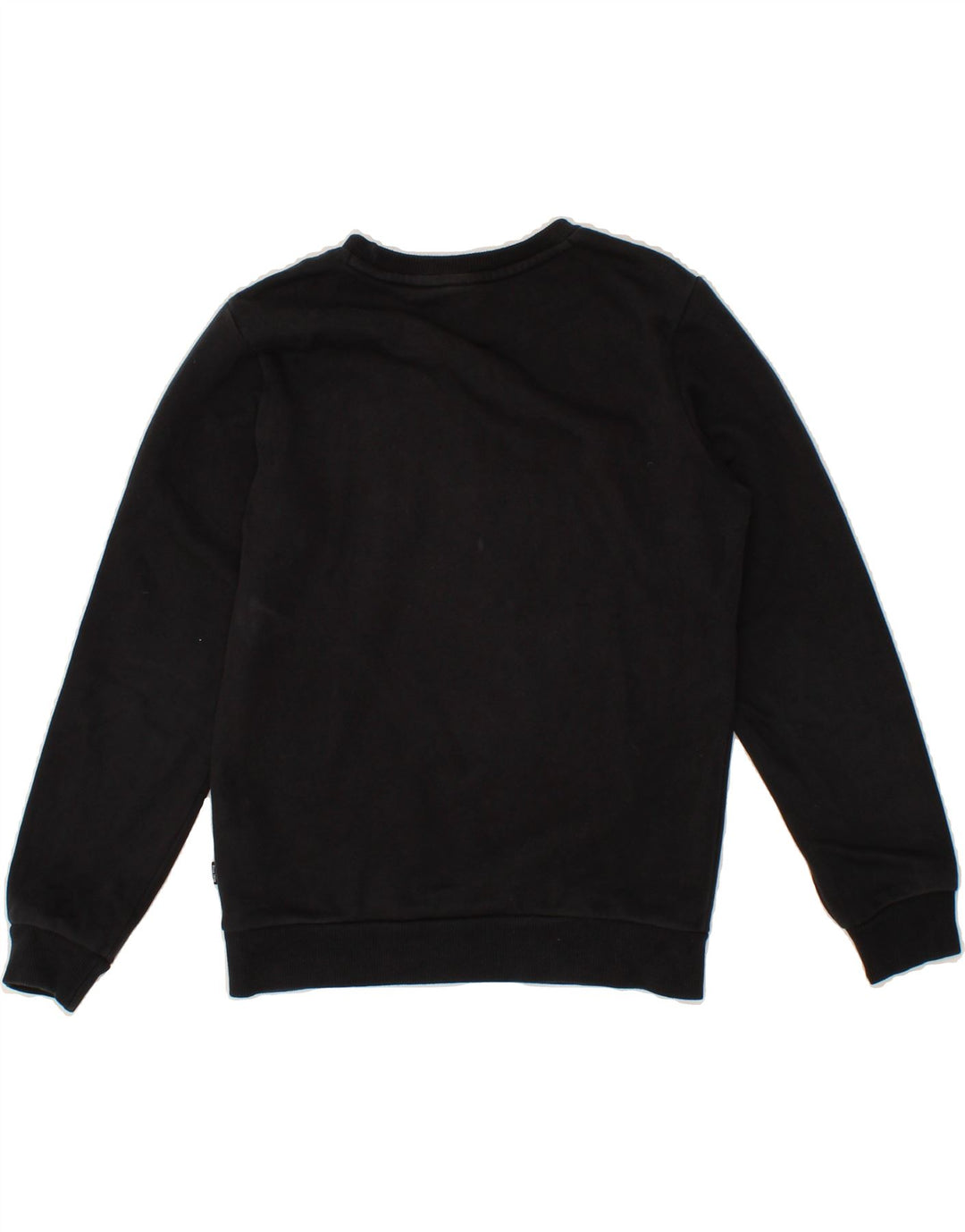 PUMA Boys Graphic Sweatshirt Jumper 11-12 Years Black Cotton Vintage Puma and Second-Hand Puma from Messina Hembry 