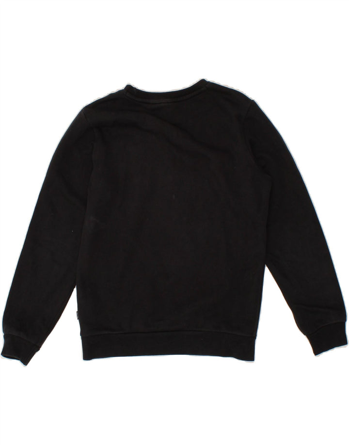 PUMA Boys Graphic Sweatshirt Jumper 11-12 Years Black Cotton Vintage Puma and Second-Hand Puma from Messina Hembry 