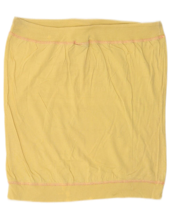 CONVERSE Womens Graphic Mini Skirt XL W38  Yellow