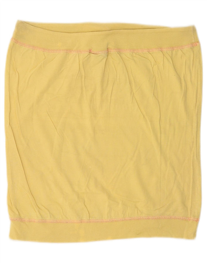 CONVERSE Womens Graphic Mini Skirt XL W38  Yellow