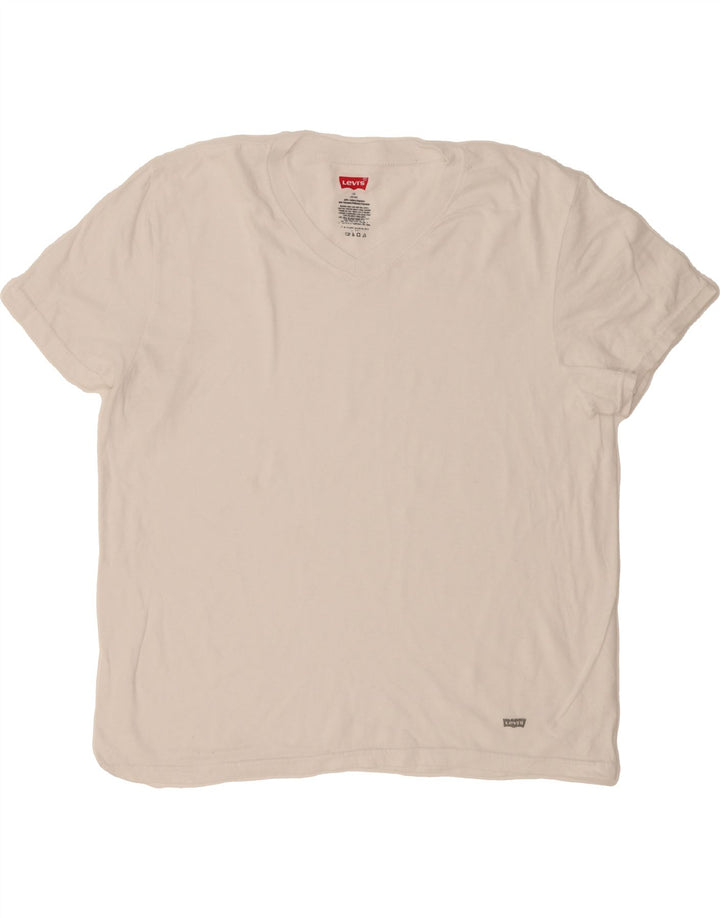 LEVI'S Mens T-Shirt Top Size 42/44 Large White Cotton Vintage Levi's and Second-Hand Levi's from Messina Hembry 