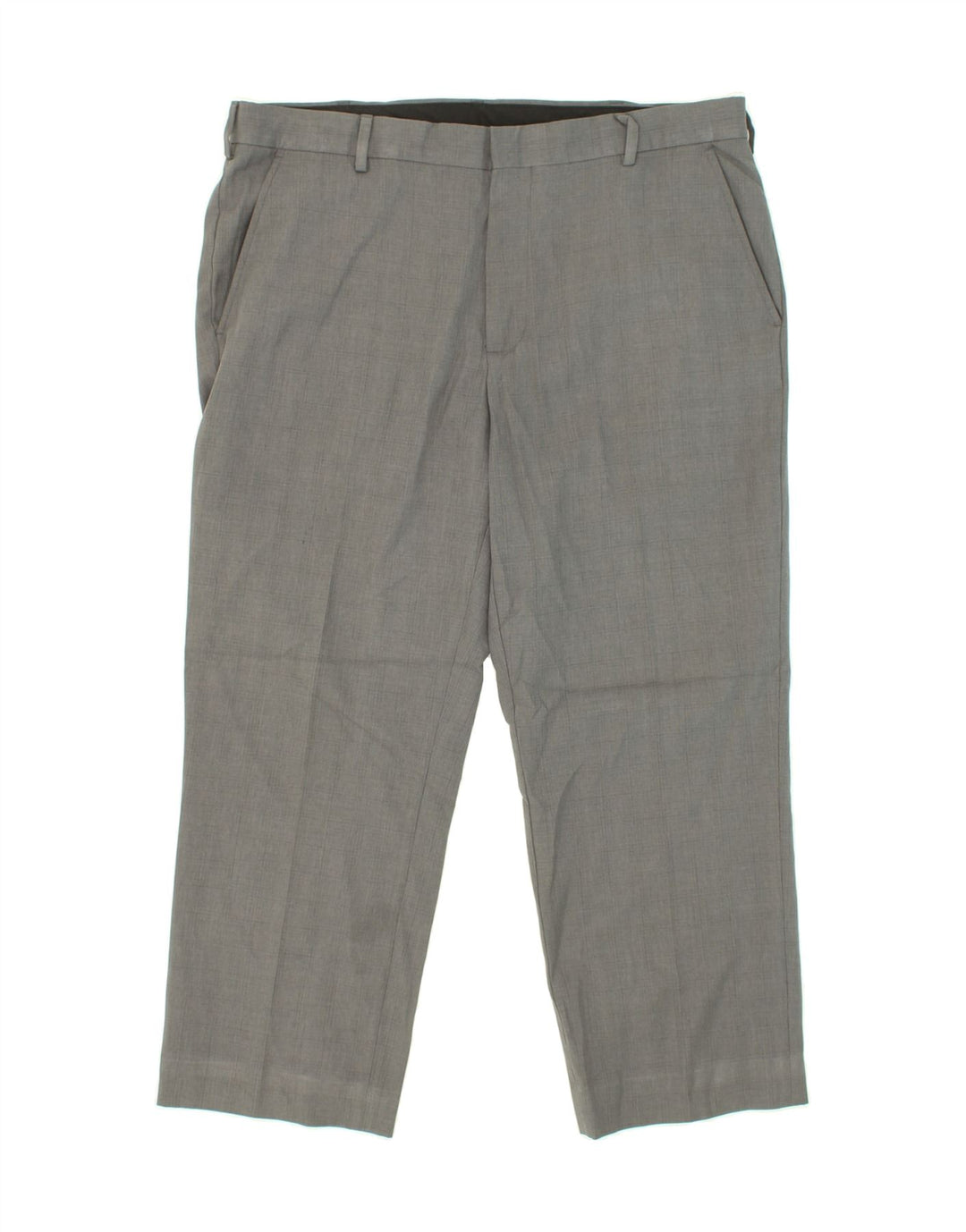 IZOD Mens Straight Chino Trousers W38 L25  Grey Check Polyester Vintage Izod and Second-Hand Izod from Messina Hembry 