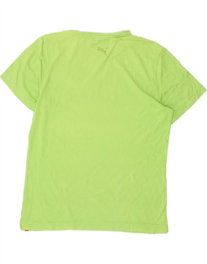 PUMA Mens Graphic T-Shirt Top Medium Green Cotton | Vintage Puma | Thrift | Second-Hand Puma | Used Clothing | Messina Hembry 