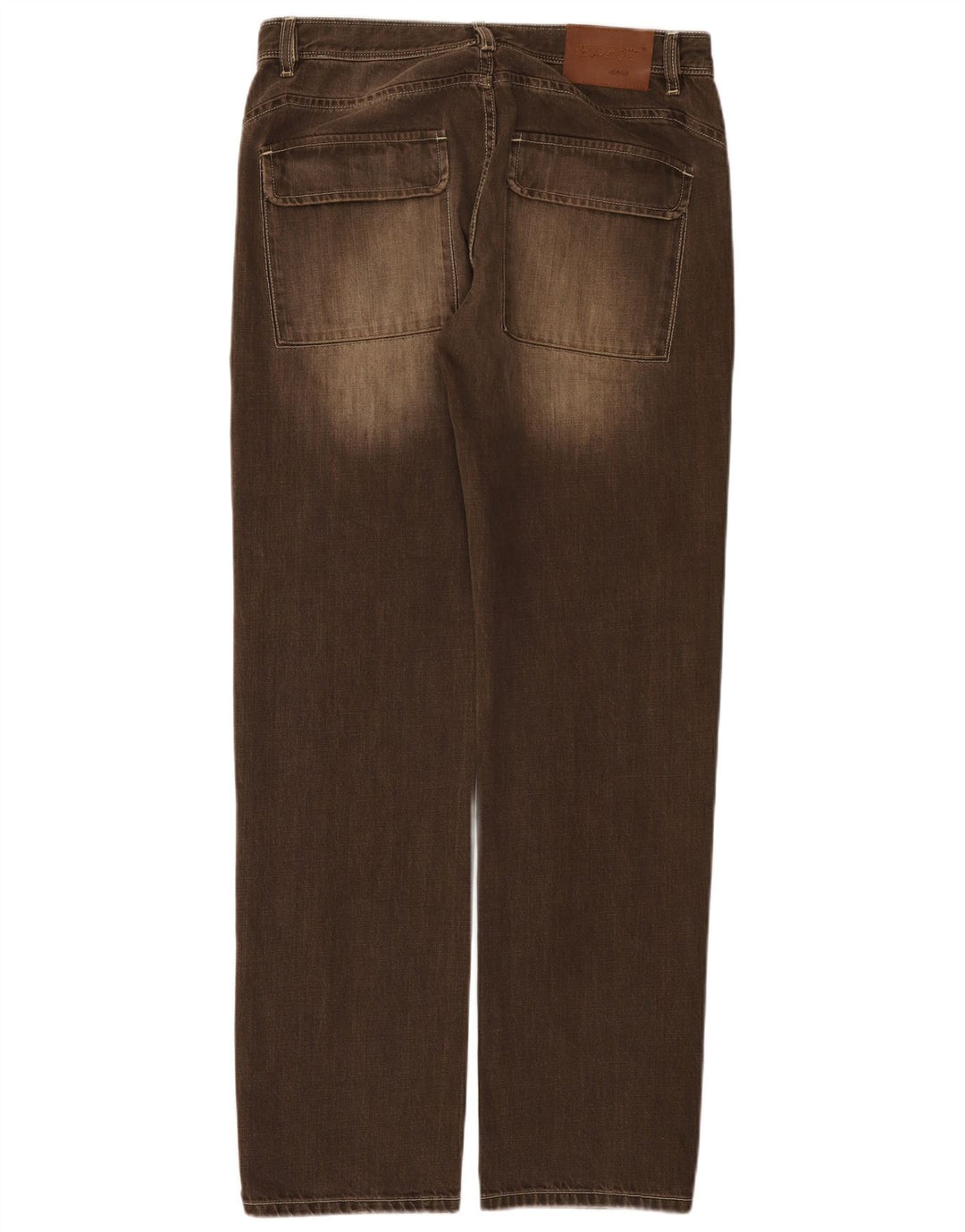 Gant Mens Straight Jeans W34 L34 Brown Cotton