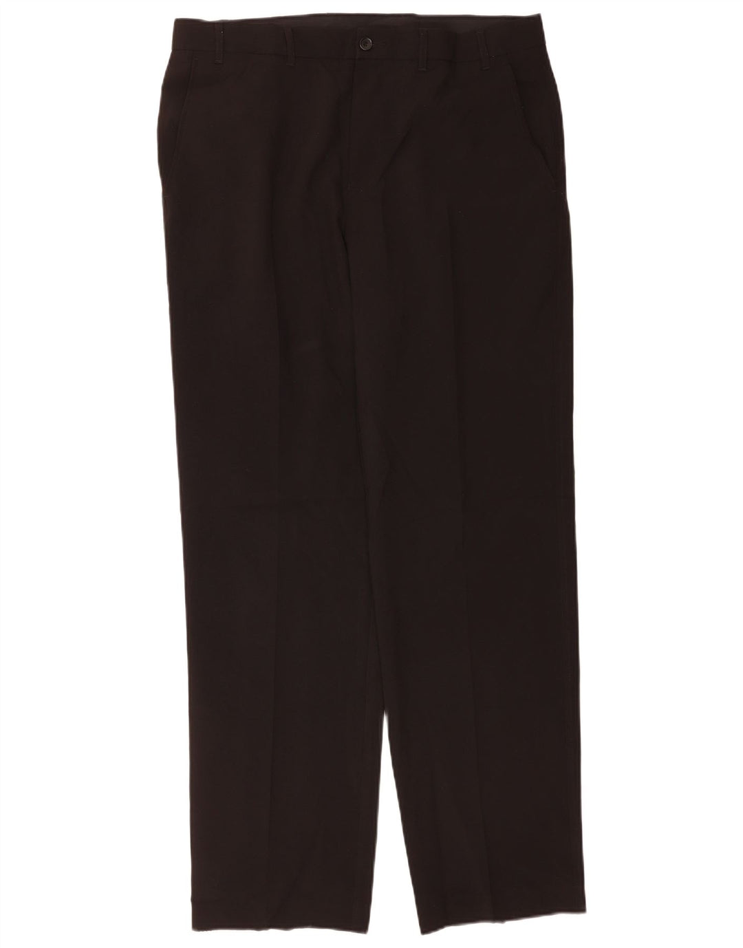 Marks & Spencer Mens Tailored Straight Chino Trousers W36 L33 Black