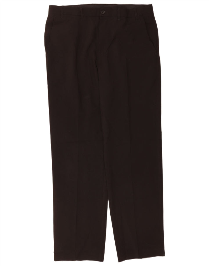 Marks & Spencer Mens Tailored Straight Chino Trousers W36 L33 Black