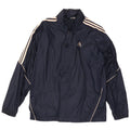 Adidas Mens Hooded Rain Jacket UK 36 Small Navy Blue Polyamide