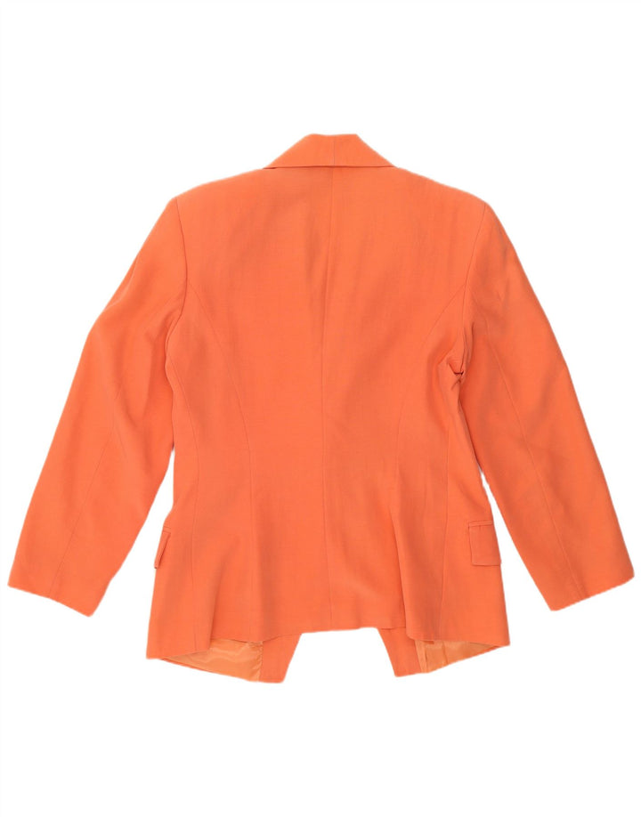 Vintage Womens 1 Button Blazer Jacket UK 14 Medium Orange