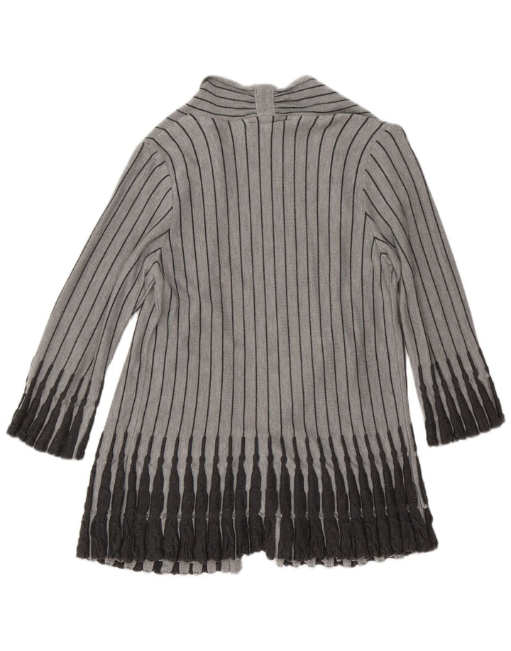 Marks & Spencer Womens 3/4 Sleeve Cardigan Sweater UK 12 Medium Grey