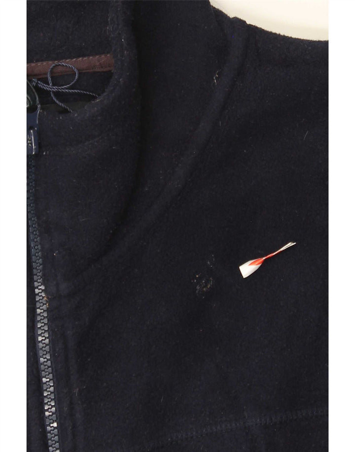 James Pringle Mens Fleece Gilet UK 38 Medium Navy Blue Polyester