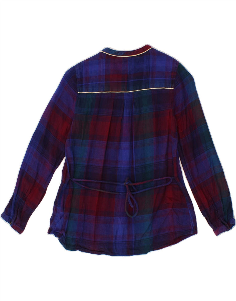 TOMMY HILFIGER Girls Shirt Blouse 8-9 Years Medium  Navy Blue Check Cotton Vintage Tommy Hilfiger and Second-Hand Tommy Hilfiger from Messina Hembry 