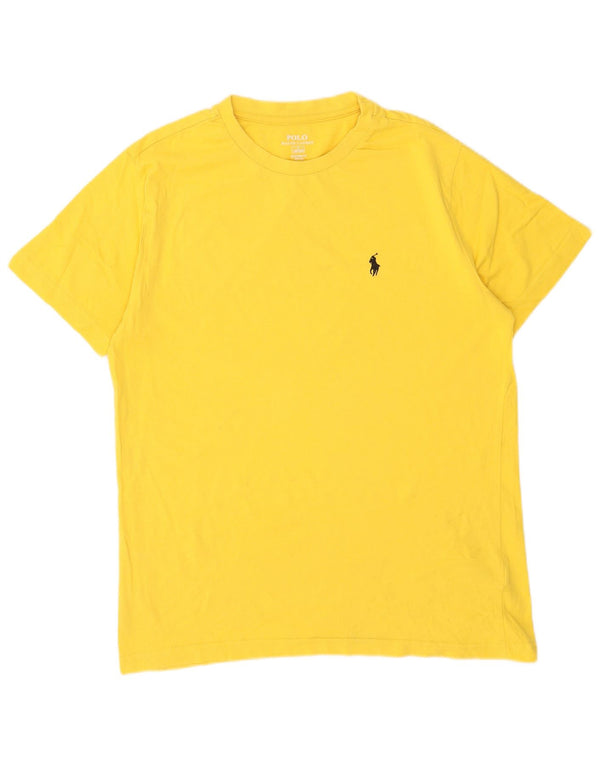 Polo Ralph Lauren Mens Custom Fit T-Shirt Top Large Yellow Cotton