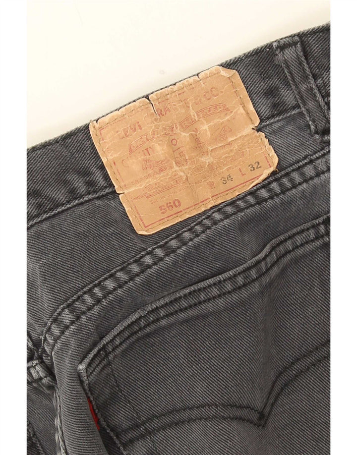 Levi's Womens 560 Tapered Jeans W34 L32 Grey