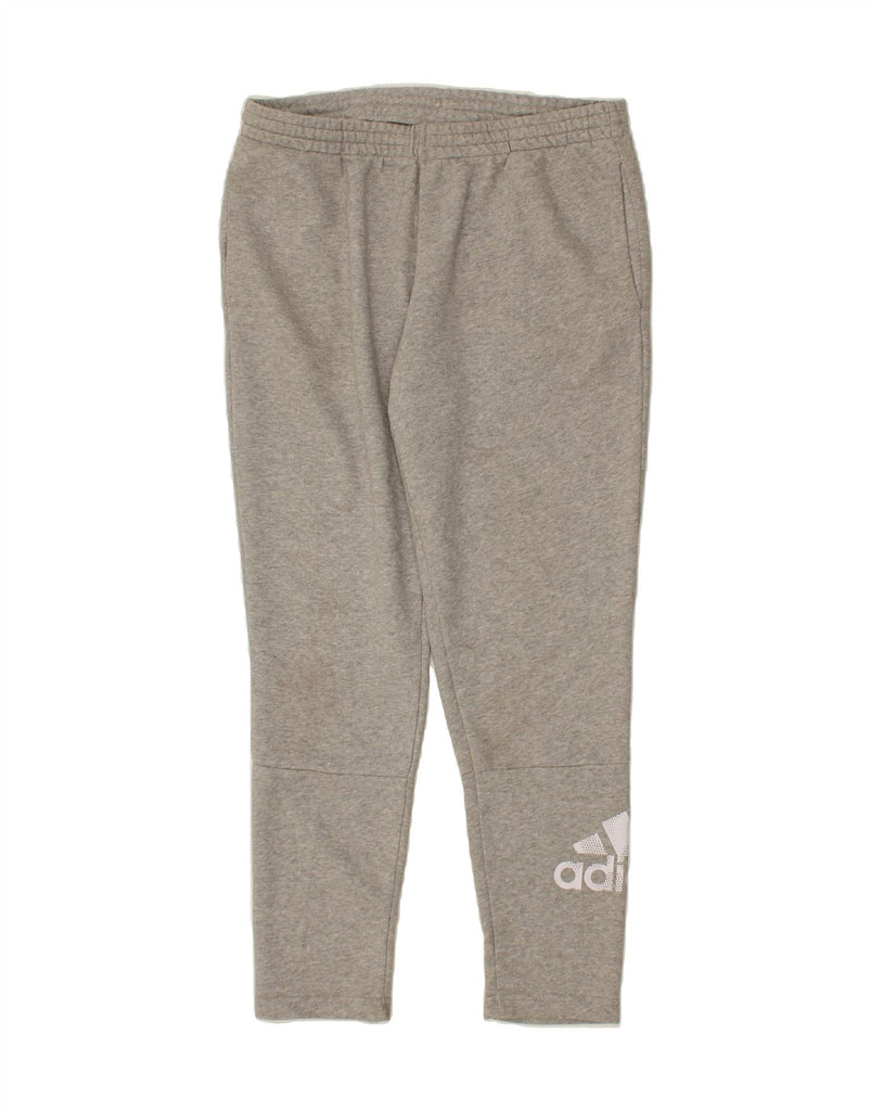 ADIDAS Mens Graphic Tracksuit Trousers Large Grey Cotton | Vintage Adidas | Thrift | Second-Hand Adidas | Used Clothing | Messina Hembry 