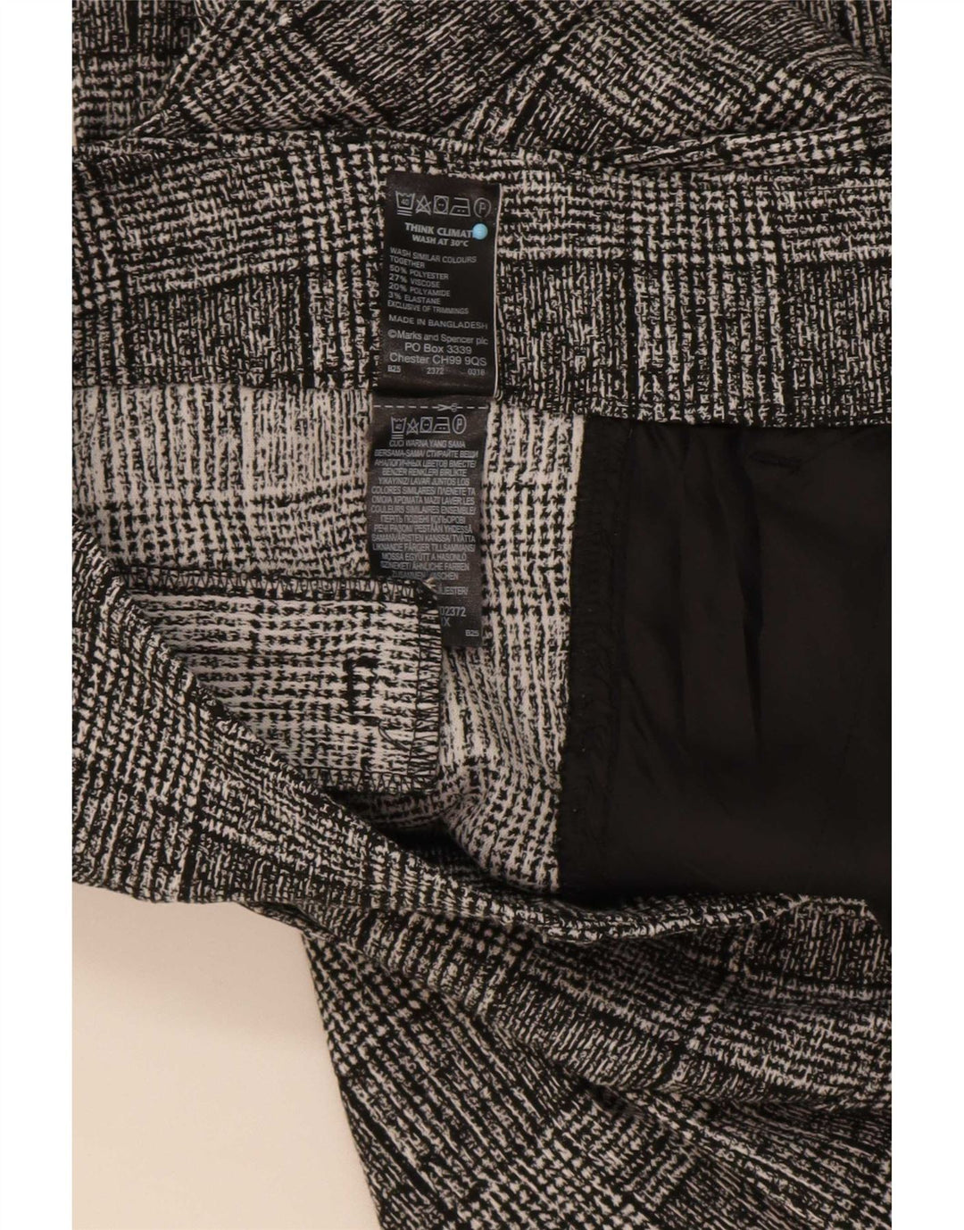 Marks & Spencer Womens Suit Trousers UK 14 Large W34 L32 Grey Check