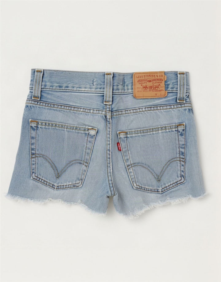 Levi's Womens 511 Distressed Slim Denim Shorts W26 Small Blue
