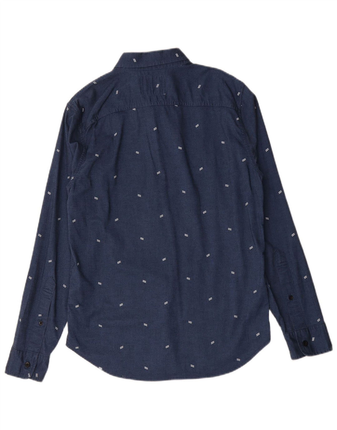 Hollister Mens Shirt Small Navy Blue Spotted Cotton