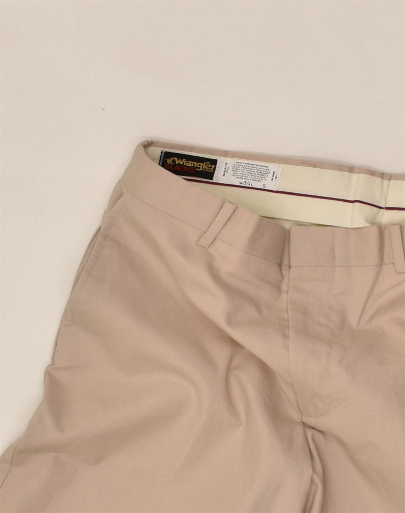 WRANGLER Mens Straight Chino Trousers W34 L28 Beige | Vintage Wrangler | Thrift | Second-Hand Wrangler | Used Clothing | Messina Hembry 