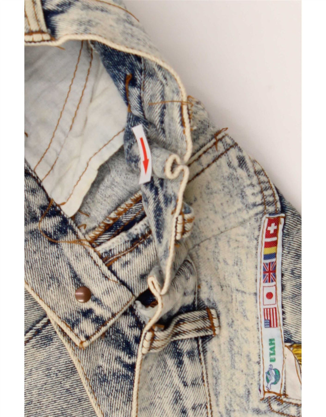 Vintage Womens Denim Skirt Small W26 Blue